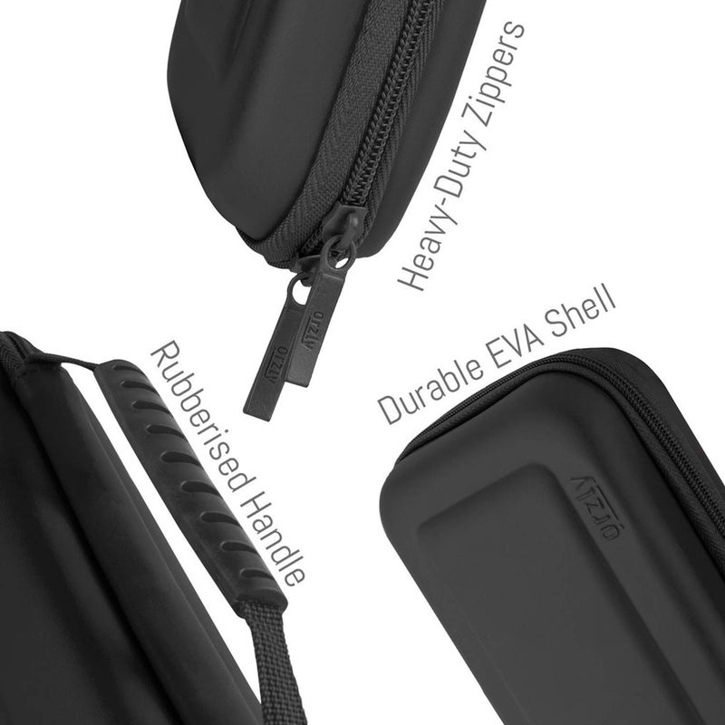 Orzly Carry Case for Nintendo Switch Lite - Portable Travel Carry Case with storage for Switch Lite Games & Accessories [Solid Black] - Image 5